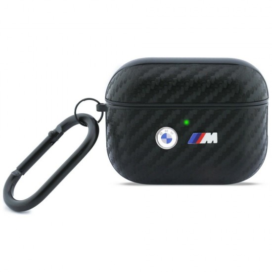 BMW Carbon Metal Logo Case for AirPods Pro 3 - Black