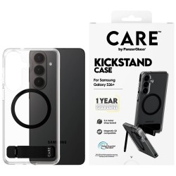 CARE by PanzerGlass Black Kickstand & QI Case for Samsung Galaxy S26+ - Transparent