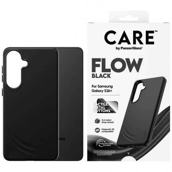 CARE by PanzerGlass Flow Black Qi Case for Samsung Galaxy S26+ - Black