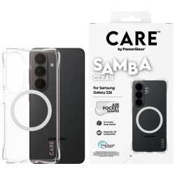 CARE by PanzerGlass Samba Transparent Qi Case for Samsung Galaxy S26 - Transparent