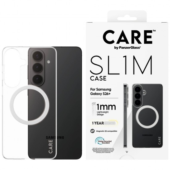 CARE by PanzerGlass SL1M Case for Samsung Galaxy S26+ - Transparent