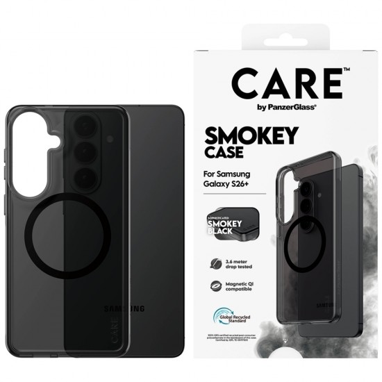 CARE by PanzerGlass Urban Explorer Smokey Case w. Black Qi for Samsung Galaxy S26+ - Black