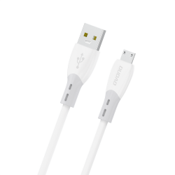 Dudao L25SM 3 A USB-A - micro USB cable with soft silicone braid 1 m - white