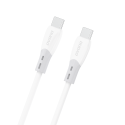 Dudao L25SC 60W USB-C - USB-C Cable with Soft Silicone Braid 1m - White