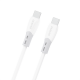 Dudao L25SC 60W USB-C - USB-C Cable with Soft Silicone Braid 2m - White