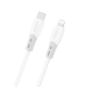 Dudao L25SX 30W USB-C - Lightning Cable with Soft Silicone Braid 1m - White