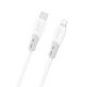 Dudao L25SX 30W USB-C - Lightning Cable with Soft Silicone Braid 2m - White