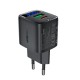 Acefast A116 GaN PD 35W USB-A USB-C Wall Charger with Display - Black