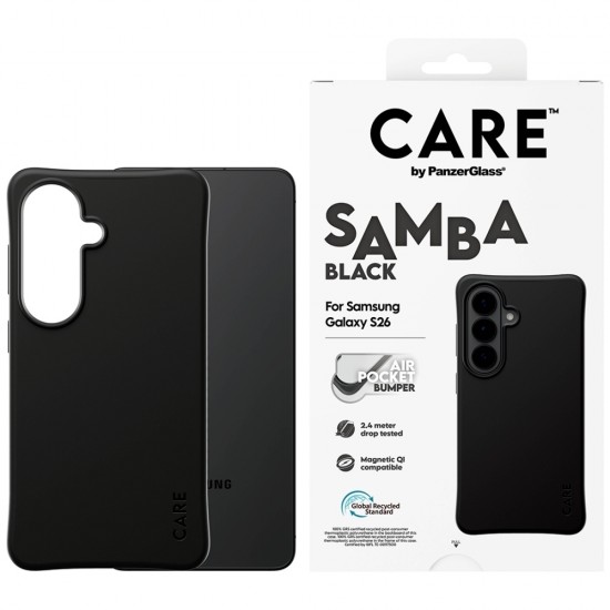 CARE by PanzerGlass Samba Black Qi Case for Samsung Galaxy S26 - Black