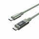 Choetech XCC-1068 PD 60W USB-C - USB-C Cable with Display 1.2 m - Green