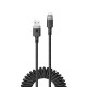 Acefast C14-04 USB-A - USB-C Cable Spring 480Mb/s 3A 1.2m - Black