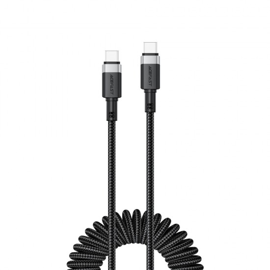 Acefast C14-03 USB-C - USB-C Spring Cable 480Mb/s 3A 1.2m - Black