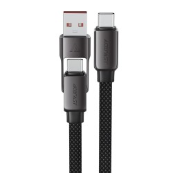 Acefast C13-05 USB-C - USB-A / USB-C Cable 480Mb/s 3A 0.2m - Black