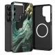 Tech-Protect Lamano MagSafe Case for Samsung Galaxy S26 Ultra - Black and Green