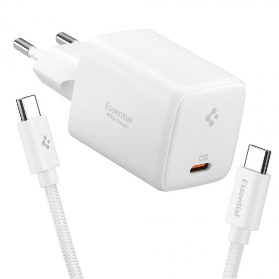 Spigen EE451EU Essential USB-C 45W Wall Charger - White