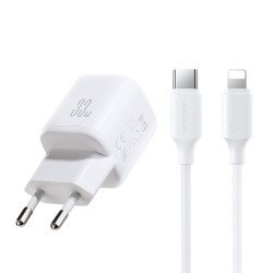 Joyroom JR-TG7 33W USB-A + USB-C wall charger with 30W USB-C - Lightning 1m cable - white