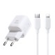 Joyroom JR-TG7 33W USB-A + USB-C wall charger with 30W USB-C - Lightning 1m cable - white