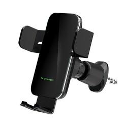 Wozinsky WEDZ-3Y8S clamp car holder with 15W inductive charger for phone on the air vent - black