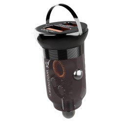 Wozinsky 65W Car Charger USB-C PD 65W / USB-A 45W QC 3.0 - Black