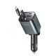 Joyroom JR-CCL05 30W 4-in-1 Car Charger with 2 Built-in Retractable Cables - Dark Gray