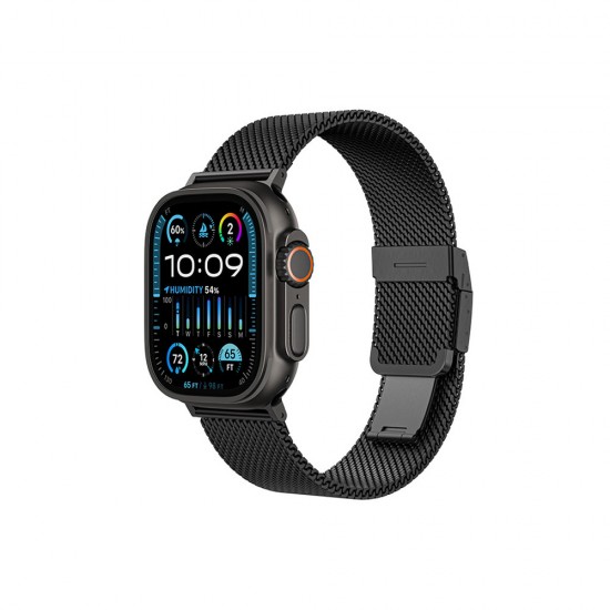 AmazingThing Titan Premium Metal Band for AppleWatch 38/40/41/42/44/45/46/49 mm - Black