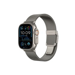 AmazingThing Titan Premium Metal Band for AppleWatch 38/40/41/42/44/45/46/49 mm - Silver