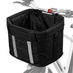 Wozinsky fabric bicycle basket large - black