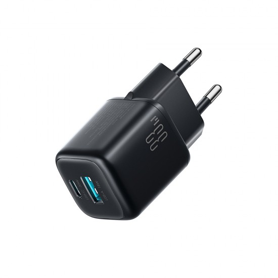Joyroom JR-TG7 33W USB-A + USB-C Wall Charger with 60W USB-C to USB-C 1m Cable - Black