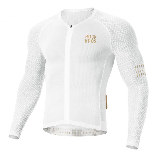 Rockbros YDCX008 Diamond Long Sleeve Cycling Jersey Size M - White