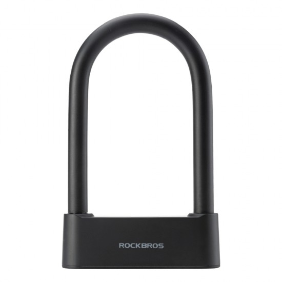 Rockbros 32210818001 SMART Bicycle Lock with Fingerprint Reader and Bluetooth Connectivity - Black
