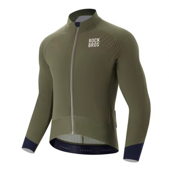 Rockbros YDWT014 Winter Fleece Double Layer Cycling Jacket Size XXL - Green