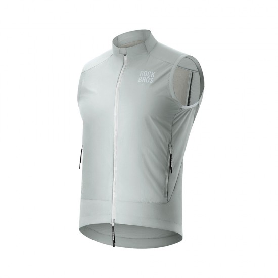 Rockbros YDMJ003 Spring/Autumn Windproof Vest Size S - White/Gray