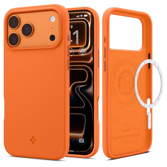 Spigen Silicone Fit Mag Case for iPhone 17 Pro - Orange
