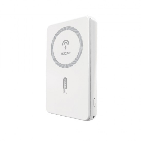 Dudao K14S Magnetic Power Bank 20W 5000mAh 1x USB-A 1x USB-C - White