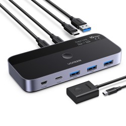 Ugreen switch USB-C USB-A 10Gb/s - gray