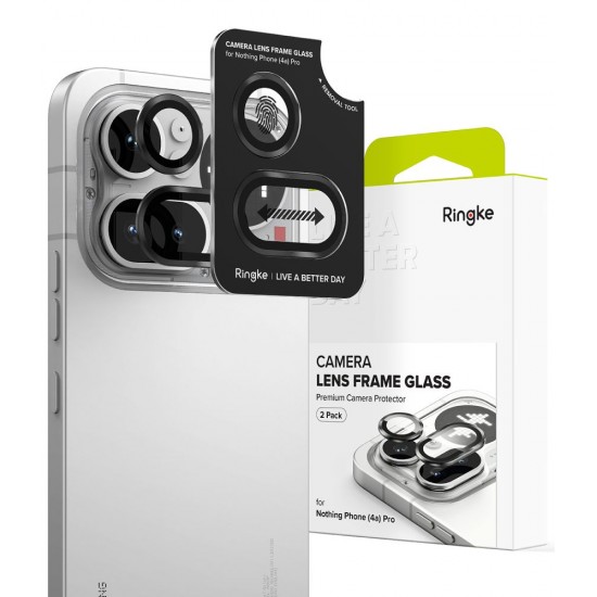 Osłona aparatu Ringke Camera Frame Protector 2-Pack na Nothing Phone 4A Pro - czarna