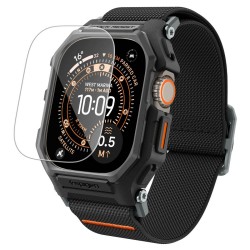 Pasek Spigen Lite Fit Pro + Szkło hartowane na wyświetlacz na Apple Watch Ultra 49 mm - czarny