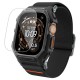 Pasek Spigen Lite Fit Pro + Szkło hartowane na wyświetlacz na Apple Watch Ultra 49 mm - czarny