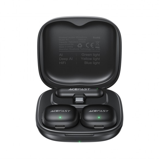 Acefast R1 Wireless Lavalier Microphones 2 pcs - Black