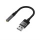 Acefast J13 USB-A to 3.5mm mini jack adapter - black