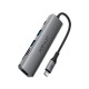 Acefast J18 USB Hub USB-C 6-in-1 HDMI 4K 60Hz PD90W Docking Station - Gray
