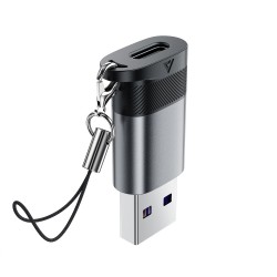 Acefast J8 USB-C - USB-A Adapter - Gray