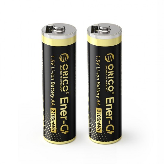 Orico Ener-G EG5C lithium battery 1.5V 2100mWh AA USB-C rechargeable battery 2 pcs.