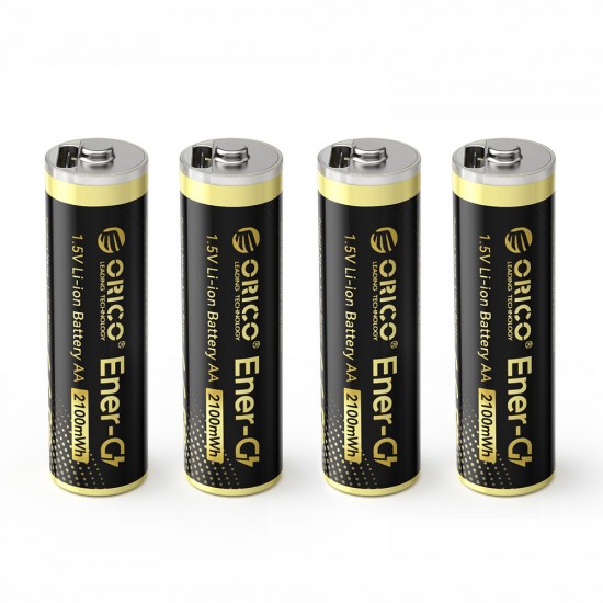 Orico Ener-G EG5C Lithium Battery 1.5V 2100mWh AA USB-C Rechargeable Battery with Charging Cable 4 pcs.