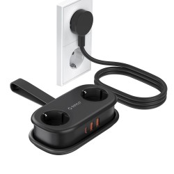 Orico AP3 20W GaN 5in1 Power Strip 2x AC + 2x USB-A + 1x USB-C - Black