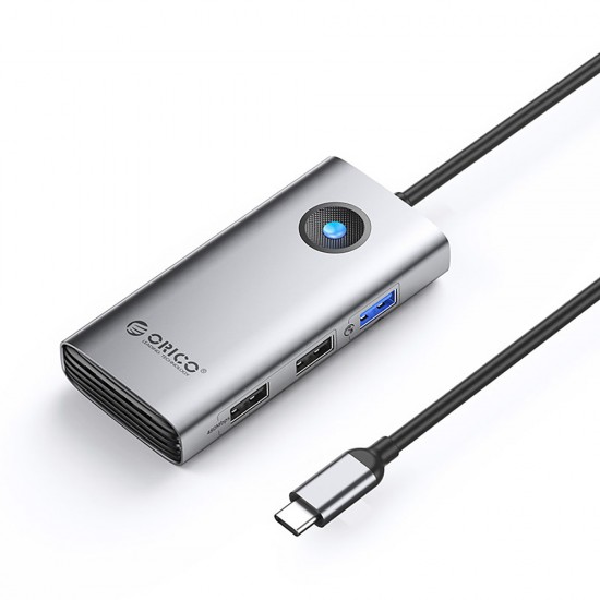 Orico PW11-5P USB-C Hub Docking Station 1x USB-A 3.0 + 2x USB-A 2.0 + 1x USB-C PD + 1x HDMI - Gray