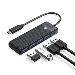 Orico PAPW4A-C3 USB Hub 4-port 4x USB-A 3.0 0.15 m - black