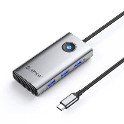 Orico PW11 6in1 USB-C Docking Station 3x USB-A 3.0 1x USB-C PD 100W 1x HDMI 4K 30Hz 1x RJ45 2.5G Ethernet - Gray