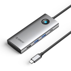 Orico PW11 8in1 USB-C Docking Station 2x USB-A 3.0 1x USB-A 2.0 1x USB-C 3.0 1x USB-C PD 100W 1x HDMI 4K 60Hz 1x VGA 1080P 60Hz 1x RJ45 Gigabit Ethernet - Gray