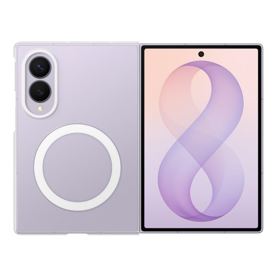 Samsung Clear Magnet Case for Samsung Galaxy Z Fold 8 0.8 mm compatible with MagSafe + 2 pcs. anti-reflective film - transparent